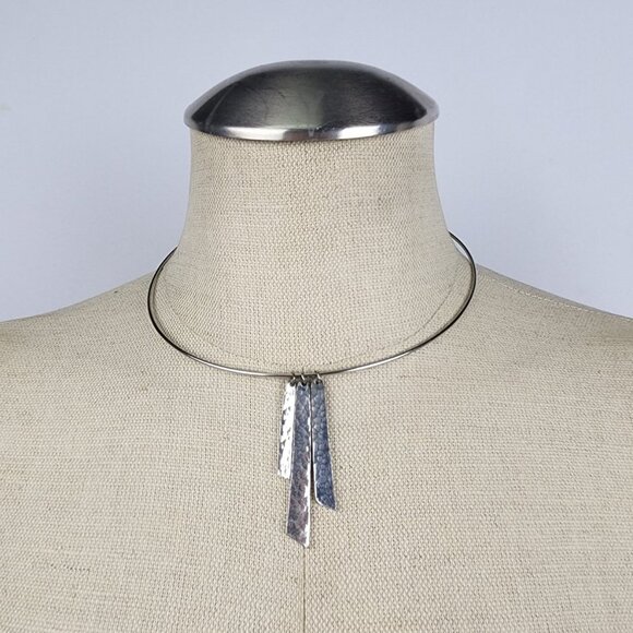 Jewelry - Aitkens Pewter Silver Pendant Choker Necklace
